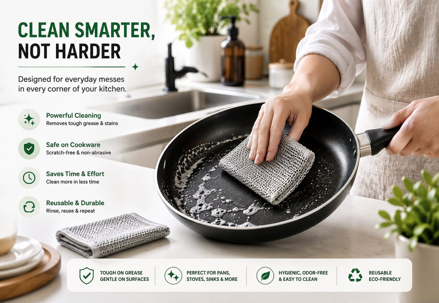 Premium Stainless Steel Wire Cleaning Cloth